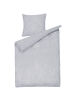 Beliani 2-tlg Bettwäsche-Set MORNINGSIDE in Grau/Weiß