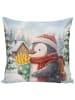 Mr. & Mrs. Panda Kissen 40x40 Pinguin Winter Pommes Design ohne ... in Weiß