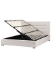 Beliani Doppelbett ROUEN in Beige - (W) 188 x (H) 111 x (L) 214 cm