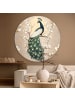 OnlyWow Rundes Wandbild Champagner