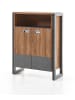 Furn.Design Kommode Eiche Stirling, Matera grau, Sideboard 75 x 100 cm