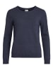 Vila Dünner Rundhals Strickpullover VIRIL in Dunkelblau