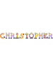 Playshoes Deko-Buchstaben "CHRISTOPHER" in bunt