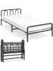 COSTWAY Klappbett 90x200cm mit 10 cm Matratze in Schwarz