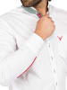 OS-Trachten Stehkragenhemd 420001-3684 in weiß-gruen