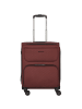 Stratic Bendigo Light + 4 Rollen Kabinentrolley 54 cm mit Dehnfalte in redwine