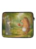 Mr. & Mrs. Panda Laptop Sleeve Hase Igel Design ohne Spruch in Weiß