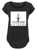 F4NT4STIC Long Cut T-Shirt FRIENDS TV Serie Fountain Sketch in schwarz