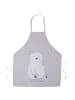 Mr. & Mrs. Panda Gastro-Schürze Eisbär Faul ohne Spruch in Grau Pastell