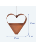 relaxdays Gartendeko "Herz" in Braun - (B)27 x (H)27 x (T)10 cm