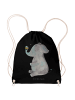 Mr. & Mrs. Panda Gym Bag Elefant Biene ohne Spruch in Schwarz