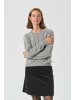 PART TWO Strickpullover EvinaPW Gerade Passform in Grey Melange