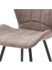 home24 home24 Klassischer Esszimmerstuhl aus feiner Microfaser und Metallgestell in Vintage Sand