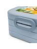 Mr. & Mrs. Panda Lunchbox Waldtiere Aloha Design mit Spruch in Blau Pastell