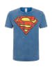 Logoshirt T-Shirt DC Comics – Superman in azurblau