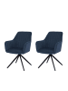 MCW 2er-Set Esszimmerstuhl L79 drehbar mit Auto-Position, Blau