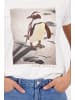 monari T-Shirt mit Pinguin Print in Off-White