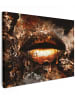 MuchoWow Leinwand Bilder Luxus Lippen