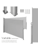 tectake Aluminium Doppel-Seitenmarkise  160 x 600 cm, grau