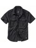 Brandit Hemd "Vintage Shirt Short Sleeve" in Schwarz