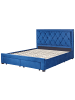 Beliani Doppelbett LIEVIN in Blau - (W) 185 x (H) 122 x (L) 217 cm