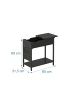 relaxdays Beistelltisch in Schwarz - (B)60 x (H)60x (T)31,5 cm
