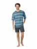 hajo Pyjama kurz für Herren in blau