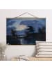 WALLART Stoffbild - Otto Modersohn - Mondnacht Teufelsmoor in Blau