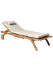 Beliani Gartenliege CESANA PREMIUM in Braun/Beige - (W) 61 x (H) 33 x (L) 195 cm