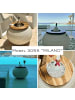 COOTAB Cooler Table 3-in-1 Loungetisch mit Edelstahl-Kühler Milano 40 cm in Anthrazit/Champagner