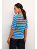 Kaffe Strickpullover KAankra Regular fit in Grey M./Malibue Blue Stripe