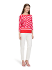 Betty Barclay Basic-Strickpullover mit Print in Rot/Weiß