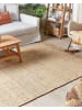 Beliani Geflochtener Teppich ABANA in Beige - (W) 140 x (H) 140 x (L) 200 cm