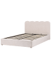 Beliani Doppelbett NANTERRE in Beige - (W) 167 x (H) 104 x (L) 215 cm