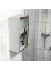 relaxdays Medizinschrank in Silber - (B)30 x (H)50,5 x (T)18 cm