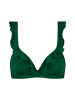 Beachlife Bikini-top Green Embroidery in green