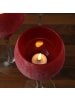 MARELIDA 3er Set Kerzenhalter Kelch Windlicht 3 Höhen in rot