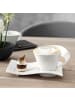 Villeroy & Boch Café au lait Tasse mit Unterteller NewWave Caffè 260 ml weiß in weiß