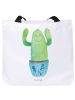 Mr. & Mrs. Panda Shopper Kaktus Happy ohne Spruch in Weiß