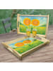 Mr. & Mrs. Panda Couchtablett Blume Sonnenblume Design ohne Spruch in Weiß