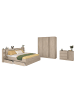 58 aufm Kessel SCHLAFZIMMER-SET 4-tlg. Parisot Escale 22 Holzdekor Japanische Eiche