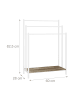 relaxdays Handtuchständer in Natur/ Weiß - (B)60 x (H)82,5 x (T)28 cm