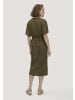 Hessnatur Jersey Kleid Midi in goldoliv