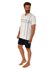 NORMANN Shorty Schlafanzug kurzarm Pyjama - 84258 in grau