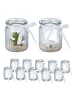 relaxdays 12 x Windlicht in Transparent - - (H)9,5 x Ø 7,5 cm