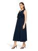 Betty Barclay Midikleid mit V-Ausschnitt in dunkelblau