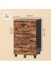 VASAGLE Aktenschrank Custos in Braun - (B)42 x (H)65.7 x (T)40 cm