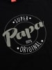 United Labels Super Papa T-Shirt Vater Vatertag Kurzarm Shirt Oberteil Top in schwarz