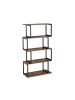 relaxdays Bücherregal in Braun/Schwarz - (B)73 x (H)168 x (T)30 cm