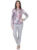 NORMANN Langarm Schlafanzug Pyjama - 84793 in grau